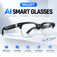 Nouvelles Lunettes Intelligentes W630T 2026 avec Caméra IA, Enregistrement Photo/Vidéo 8MP, Transfert WiFi, Traduction IA, Appel Bluetooth, Protection IP66