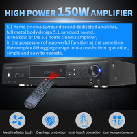 5.1 Home cinéma 6 canaux Hi-Fi amplificateur de puissance BT AV karaoké Subwoofer Audio système de haut-parleurs pour la maison