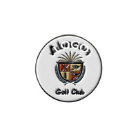 Marqueurs de balles de golf en métal avec logo personnalisé de haute qualité fabrication de pièces de monnaie marqueur de balle en relief magnétique accessoires de golf pince à chapeau
