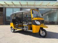 Tricycle cargo à essence 200cc confortable à carrosserie ouverte avec auvent, 3 roues, pour utilisation professionnelle comme taxi