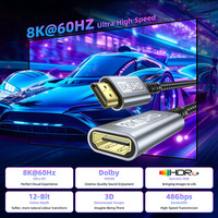 Cable de Extensión HDTV 2.1 Macho a Hembra 8K 60Hz 4K 144Hz 48Gbps para PS5, Proyector, Monitor, TV Hub
