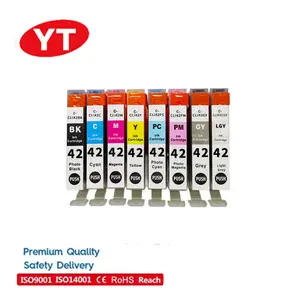 Yelbes 42 CLI42 CLI-42 Premium kartrid tinta InkJet warna kompatibel untuk Printer Canon PIXMA Pro 100 100S
