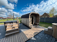 Sauna de jardin compact pour 2 personnes, idéal pour les familles ayant un petit espace de cour