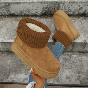 Botas de Nieve de Terciopelo Grueso para Mujer, Botines Cortos, Invierno 2025, Nuevas, Cómodas, Cálidas, Forro de Felpa, Punta Redonda, Estilo <span class=keywords><strong>UG</strong></span> - Product Image 1