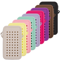Sac à bandoulière pour téléphone portable en silicone DIY avec breloques, sangle réglable, pour filles/enfants, pochette décorative mignonne, 9 couleurs en stock