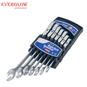 7 Piece Combination Flexible Metric <strong>Ratchet</strong> <strong>Spanner</strong> <strong>Set</strong> 180 Angled Adjustable Head Include 8 10 12 13 mm 14 17 19mm with Holder - Product Image 2