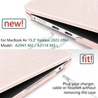 Coque rigide pour ordinateur portable en plastique PC scintillant pour Macbook Neo 2026 Air 13.6 Air 15 Pro 14 Pro 16 pouces M5 M4 M3 M2 M1