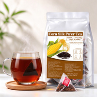 Sachets de thé Pu-erh mûr en soie de maïs, marque privée OEM, sans caféine, anti-œdème, détoxifiant, à base de plantes, en forme de pyramide