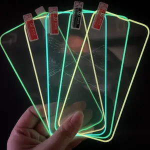 Sıvı silikon çevre dostu malzeme renkli ışık HD temperli Film telefonu ekran temperli cam koruyucu