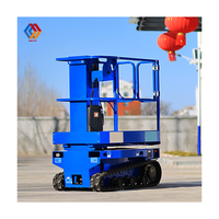 Plateforme élévatrice à mât vertical automotrice sur chenilles 3,8 m - 5,8 m, vente directe en gros, élévateur télescopique pour personnel