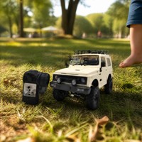 Voiture télécommandée 4x4 RC SUV vintage 2 portes tout-terrain avec barre de protection et snorkel, homologuée EN71 CE, modèle de loisir pour adultes