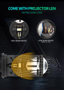 Lente de <span class=keywords><strong>Proyector</strong></span> LED <span class=keywords><strong>para</strong></span> Motocicleta, 40W 4000LM, <span class=keywords><strong>Lupa</strong></span>, Y6 Y6d H7 H4 - Product Image 2