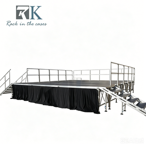 เวทีอลูมิเนียมแบบพกพา ปรับระดับความสูงได้ สำหรับงานกลางแจ้ง คอนเสิร์ต งานแต่งงาน และการแสดง - Product Image 1