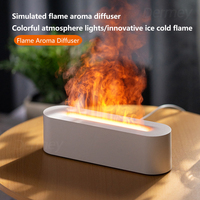 Dermey Bureau USB Flamme Humidificateur Mini Feu Diffuseur pour Huiles Essentielles Ménage En Plastique Aroma Diffuseur 150ml Capacité