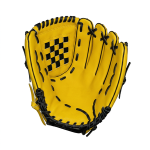 Gants de baseball de couleur jaune derniers gants de conception gants de sport taille et conception personnalisées utilisation d'entraînement de match de baseball - Product Image 1