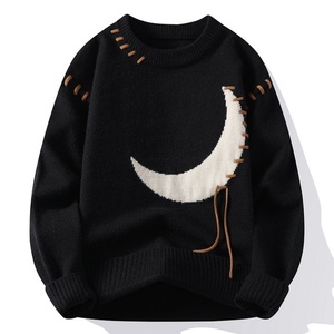 Maglione Invernale Lavorato a Mano <span class=keywords><strong>con</strong></span> Logo Personalizzato OEM, Pullover a Righe Lunari, Moda Casual da Uomo, Maglieria Lavorata a <span class=keywords><strong>Maglia</strong></span> - Product Image 3