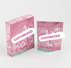 Tùy chỉnh kim loại đứng lên Túi với dây kéo 3.5g mùi bằng chứng Mylar túi cho bao bì thực phẩm cho Bí Ẩn mù Hộp đồ chơi - Product Image 2