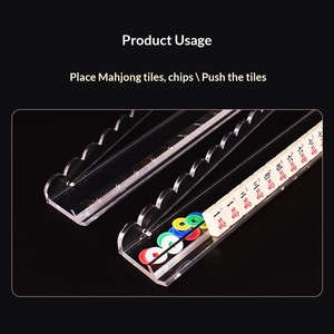 Expositor <span class=keywords><strong>de</strong></span> Mahjong <span class=keywords><strong>de</strong></span> Acrílico <span class=keywords><strong>Transparente</strong></span> <span class=keywords><strong>de</strong></span> Lujo <span class=keywords><strong>de</strong></span> 20 Pulgadas al por Mayor con Empujador Magnético Festoneado para Fichas <span class=keywords><strong>de</strong></span> Mahjong - Product Image 3