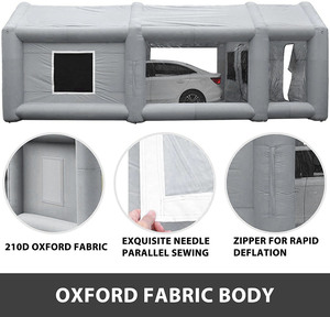 Cabine de peinture gonflable avec ventilateur 28x15x10ft cabine de pulvérisation gonflable cabine de peinture de voiture portable tente de cabine pour <span class=keywords><strong>garage</strong></span> de voiture - Product Image 4