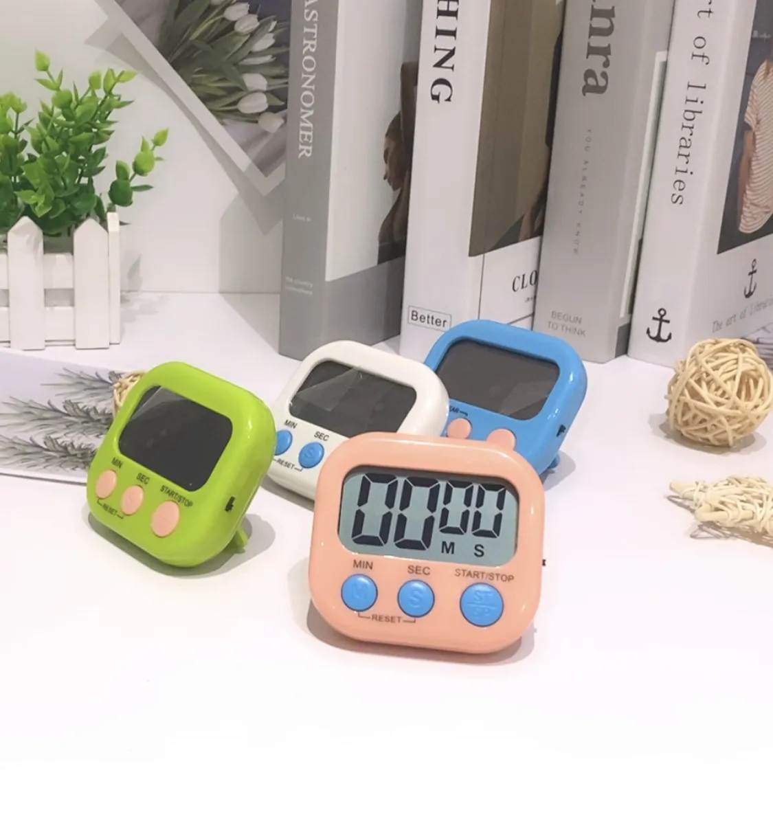 Wholesale Mini LCD Kitchen Digital Timer Set Timer For 1 Hour Magnetic Countdown cute kitchen timer