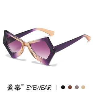 Eyewear Cat Eye Sunglasses <b>Pink</b> PC <b>Frame</b> UV400 Women Fashion - Product Image 3