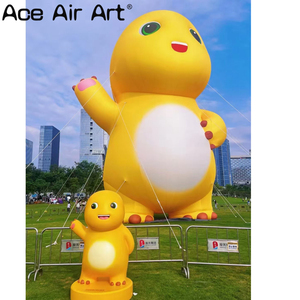 Décoration gonflable extérieure de mascotte de dessin animé Personnages de films de dessin animé gonflables personnalisés Jouets gonflables de <span class=keywords><strong>dinosaure</strong></span> jaune - Product Image 5