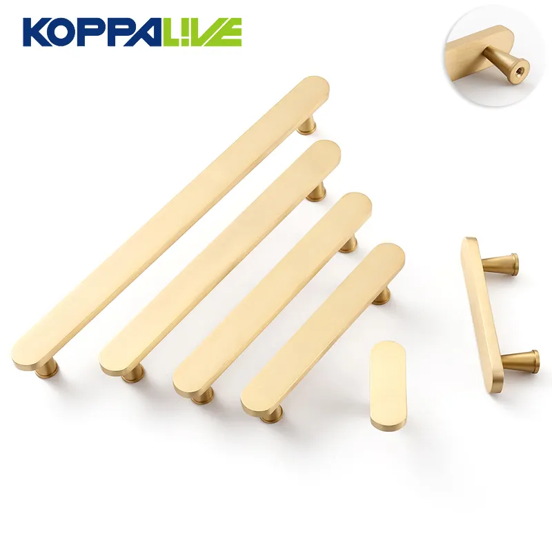 Kitchen Drawer Handle Koppalive Luxury Gold Kitchen Cupboard Drawer Handles Knobs Furniture Wardrobe Pulls Copper Solid Brushed Brass Cabinet Handle