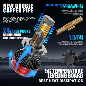 Zhouzi Fari LED 300W 29800lm Canbus 12V Lampadine per Fari Auto 9005 9006 9012 H1 H3 H4 H11 <span class=keywords><strong>H7</strong></span> 6000k Rigenerate <span class=keywords><strong>12</strong></span> - Product Image 4