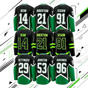 Maglie da Hockey Cucite da Uomo 14 Jamie Benn 29 Jake Oettinger <span class=keywords><strong>53</strong></span> Wyatt Johnston 91 Tyler Seguin 96 Mikko Rantanen S-3XL - Product Image 1