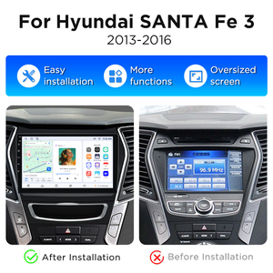 วิทยุติดรถยนต์ Junsun ระบบ Android Carplay สำหรับ Hyundai Santa Fe 3 Grand ปี 2013-2017 พร้อมพัดลมระบายความร้อนในตัว ระบบนำทาง GPS และมัลติมีเดีย - Product Image 2