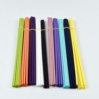 Bâtons de roseau en rotin noir de 3mm 22mm de longueur bâton d'aromathérapie en fibre de couleur personnalisée pour bouteille de diffuseur de roseau décoratif