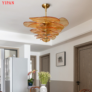 Lustre en verre de Murano Art Déco de luxe moderne suspension pour hôtel restaurant boutique salon - Product Image 2