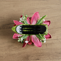 Pince à cheveux BB en soie artificielle motif orchidée, style hawaïen, pour la vente en gros, accessoire de fête Luau, danse Hula, pour filles, pour l'extérieur