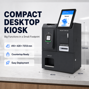 Terminal de paiement en libre-service de bureau NFC QR POS pour comptoirs de caisse, écran LCD 1920x1080, stockage 128 Go, verre trempé, SDK - Product Image 1