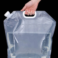 Sachets souples transparents personnalisés avec bec verseur pour boissons liquides, jus et eau, à fond plat