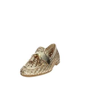 Mocasines de Mujer 95X6, Zapatos Planos de Cuero con Borlas Tejidas Doradas - Product Image 6