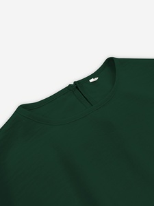 Conjunto de Dos Piezas para Mujer, Top Holgado de Cuello Redondo y Manga Media, Pantalones Rectos, Cómodo, Casual y Moderno para Uso Diario en Verano - Product Image 3