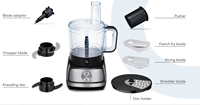Robot culinaire électrique professionnel pour hôtel, 600W, 3 vitesses, mixeur multifonctionnel, presse-agrumes, ensemble complet avec bol mélangeur et accessoires