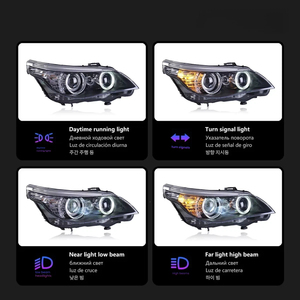 Per <span class=keywords><strong>BMW</strong></span> Serie 5 E60 <span class=keywords><strong>520</strong></span> 523 525 530 Gruppo Fari a Proiezione LED Luci Diurne a LED Fari LED Accessori Auto - Product Image 3