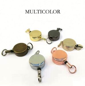 Hot Selling Retractable Badge Reel Metal Button Badge Keychain for Office Worker - Product Image 2