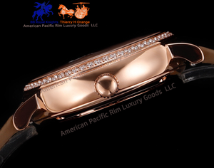 Reloj de Mujer de la Marca H, Elegante, con Caja Redonda y Diamantes, Retro, de Alta Calidad, Unisex, con Movimiento de Reloj Antiguo Chino - Product Image 4