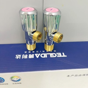 Vanne d'angle Teguda tout en cuivre 1/2 pouce pour chauffe-eau et toilettes à température normale - Product Image 1