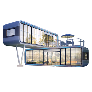 Nouveau produit : Cabine portable à double étage en forme de capsule, maisonnette intelligente préfabriquée en acier pour locations de <span class=keywords><strong>vacances</strong></span> de <span class=keywords><strong>luxe</strong></span> - Product Image 1