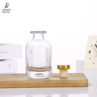 Bouteille diffuseur d'arômes sans flamme en rotin 50ml/100ml, surface transparente découpée, bouteille diffuseur d'arômes vide