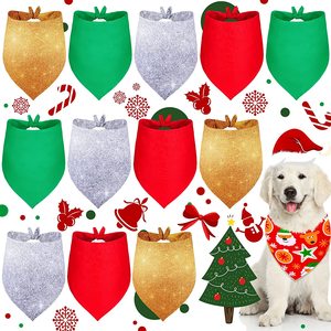 باندانا للكلاب بأحجام متعددة من البوليستر بياقة مثلثة، وشاح للكلاب والجراء بالجملة - Product Image 1