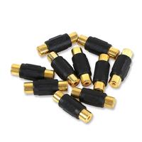 Adaptateur vidéo Nouvelle tête dorée RCA AV femelle à femelle F/F Joiner Coupler Plug Audio Adapter Connector