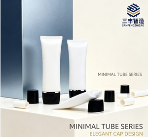White Plastic Cosmetic Tube with Screw Cap <b>for</b> Skincare Products - Product Image 1