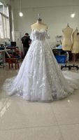 2025 moderne hors épaule grande taille robe de mariée blanche sans bretelles robe de réception en dentelle pour les mariées