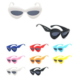 2024 nuevo Y2K Retro Punk gafas de sol Unisex de gran tamaño acrílico plástico gafas azul UV400 alto blanco rojo rosa amarillo otra novedad - Product Image 1