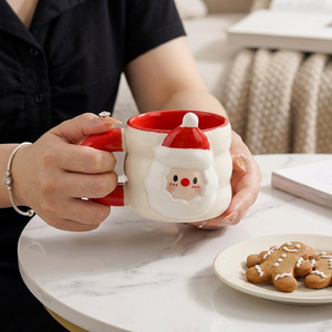 Taza de Cerámica de Santa Claus para Navidad, 340 ml, Diseño de Dibujos Animados, Resistente al Calor, para Café, para Fiestas en Casa - Product Image 3